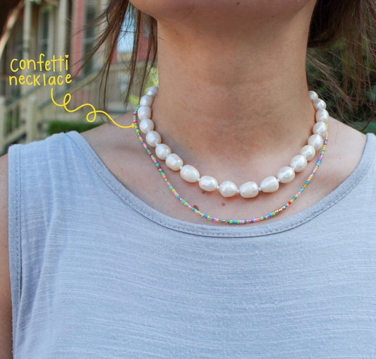 Confetti Necklace-Summer Beaded Mix
