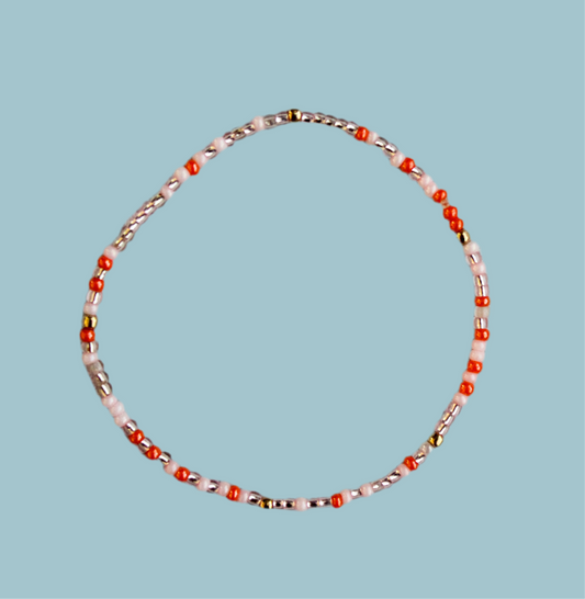 Confetti Stretch Bracelet-Pink Flamingo Mix