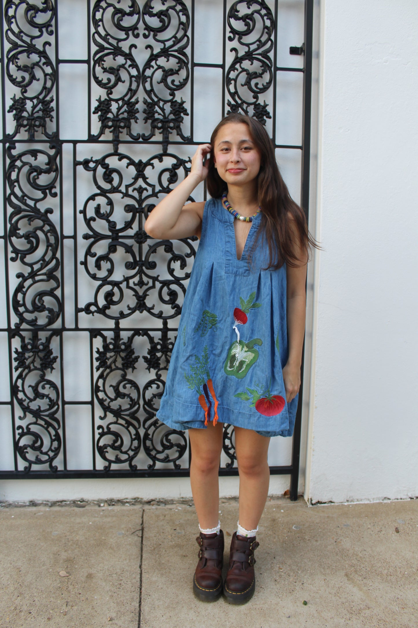 Pearl Saucer Necklace-Multicolor