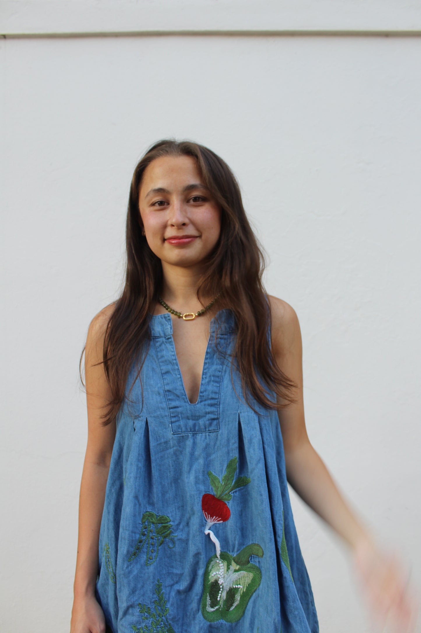 Fall Candy Strands Carabiner Necklace-Dark Green