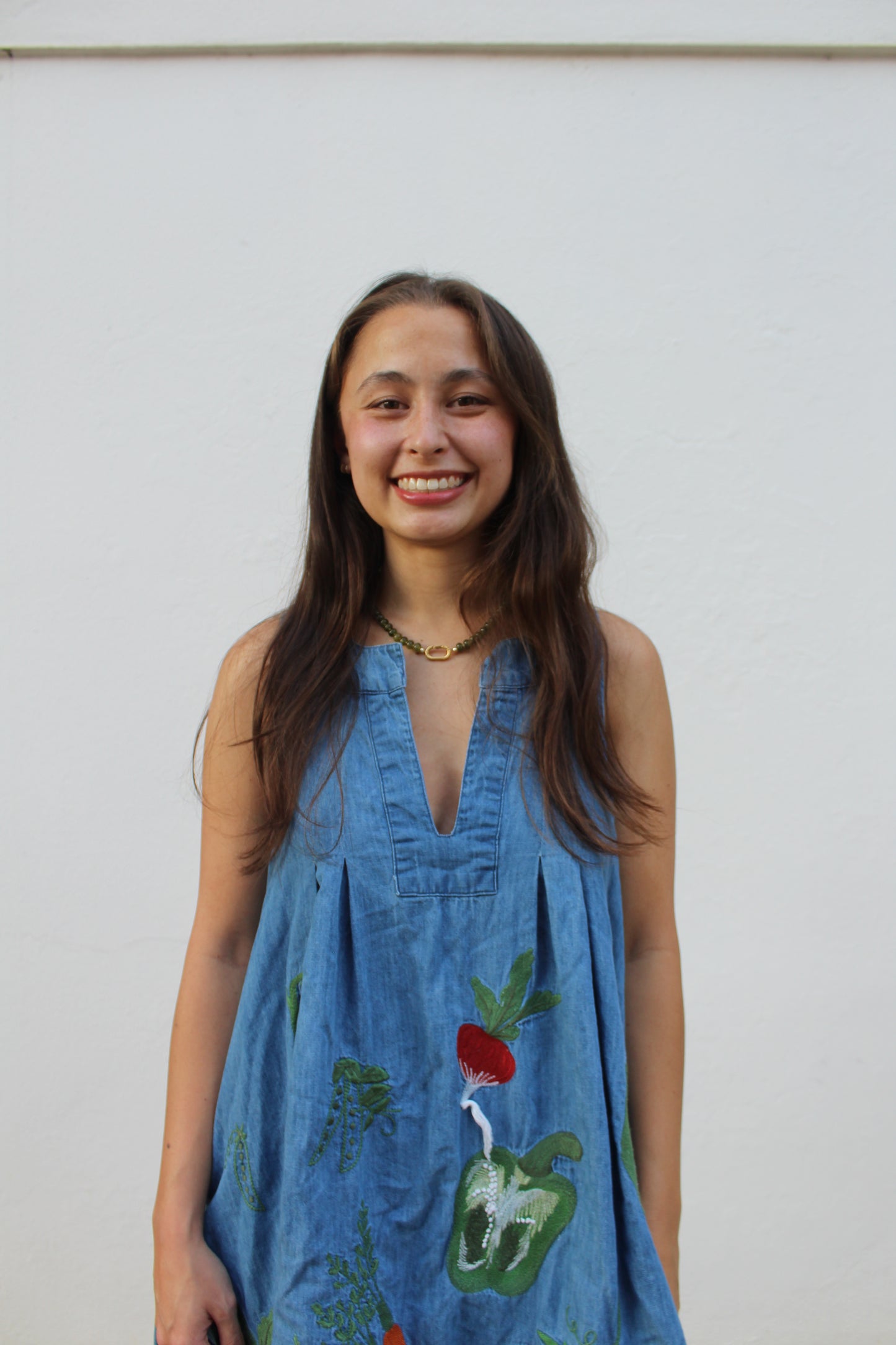 Fall Candy Strands Carabiner Necklace-Dark Green