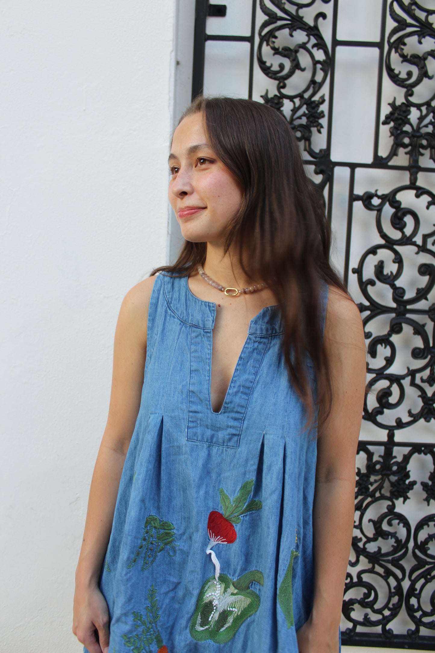 Fall Candy Strands Carabiner Necklace-Neutral