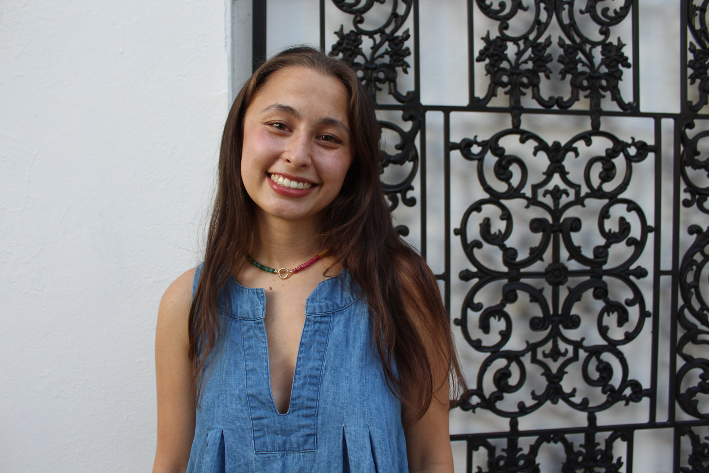 Fall Candy Strands- Tourmaline Carabiner Necklace